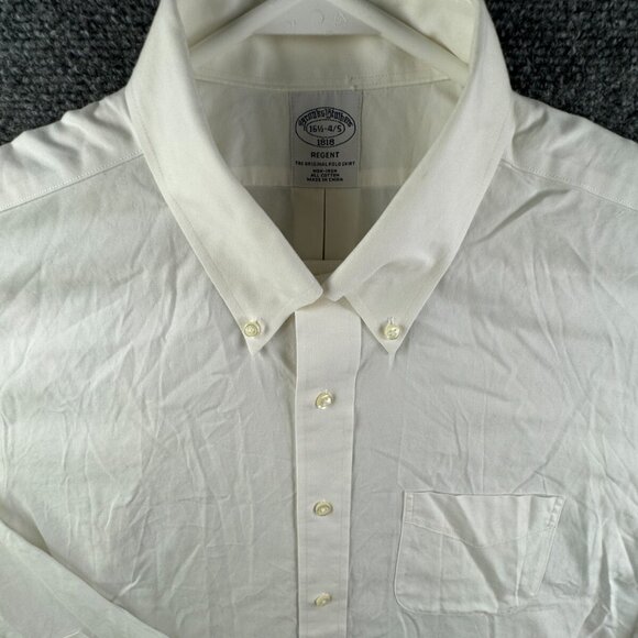 Brooks Brothers 16.5 34/35 Regent Non Iron Button Up Shirt Long Sleeve White - Picture 1 of 16